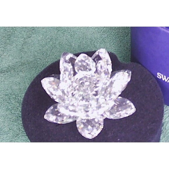 2003 SWAROVSKI Silver Crystal Water Lily Candleholder w/ Box 7600NR 124 main image 3